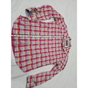 Robert Graham Mens Shirt Extra Large Pink/red/ Yellow (5a)